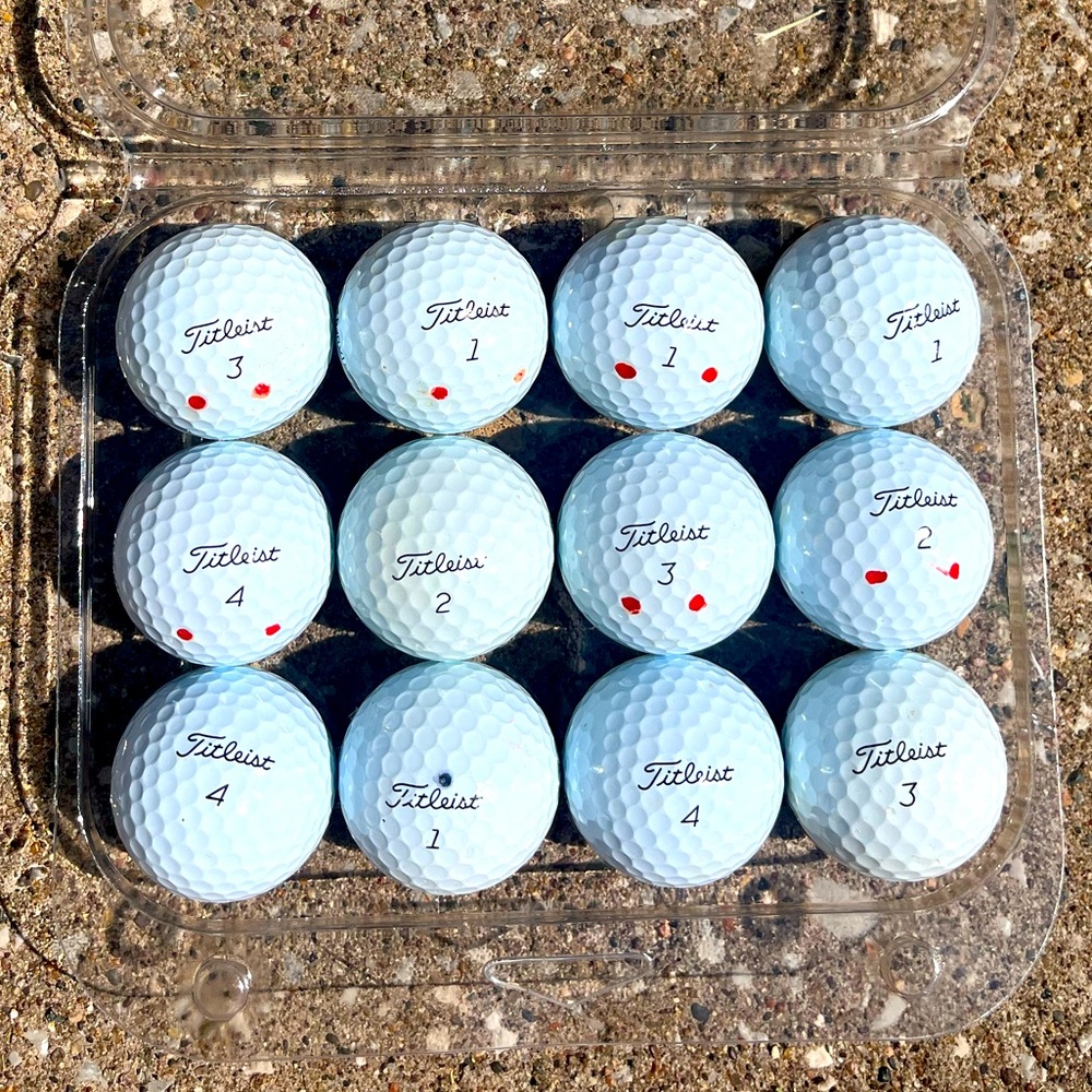 One Dozen Used Titleist ProV1 Golf Balls